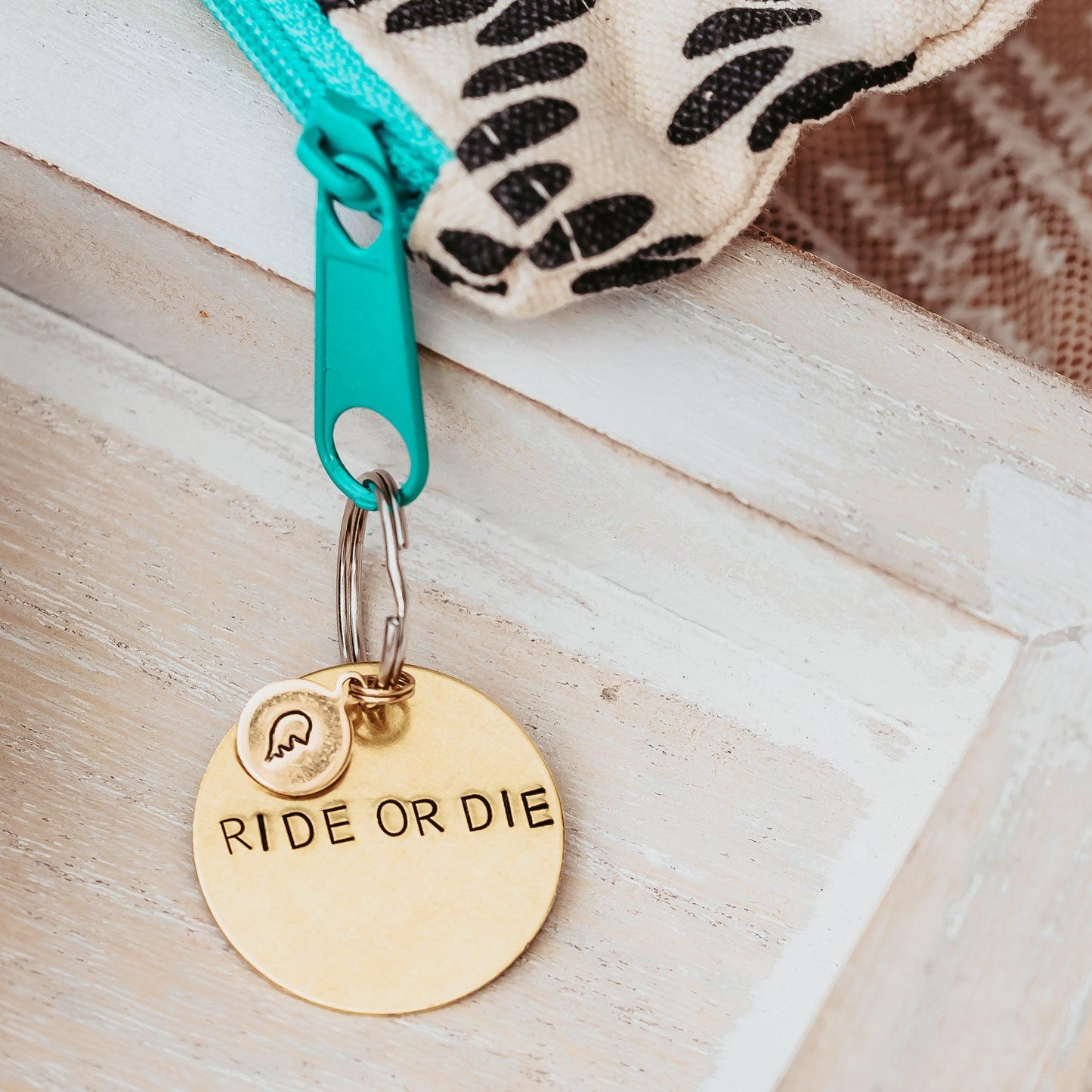 Bold Mother of the  F*CKING Year Brass Disc Keychain – Funny Gift Accessory