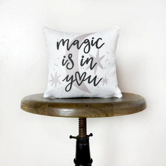 Magic is in You Moon and Stars Throw Pillow