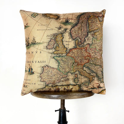 Map of Europe Throw Pillow