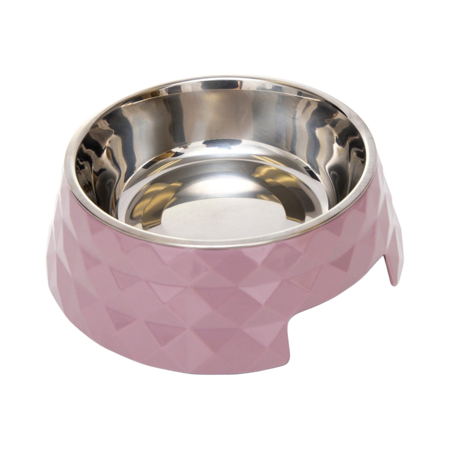 Wood Rose Country Living Diamond Melamine Stainless Steel Dog Bowl