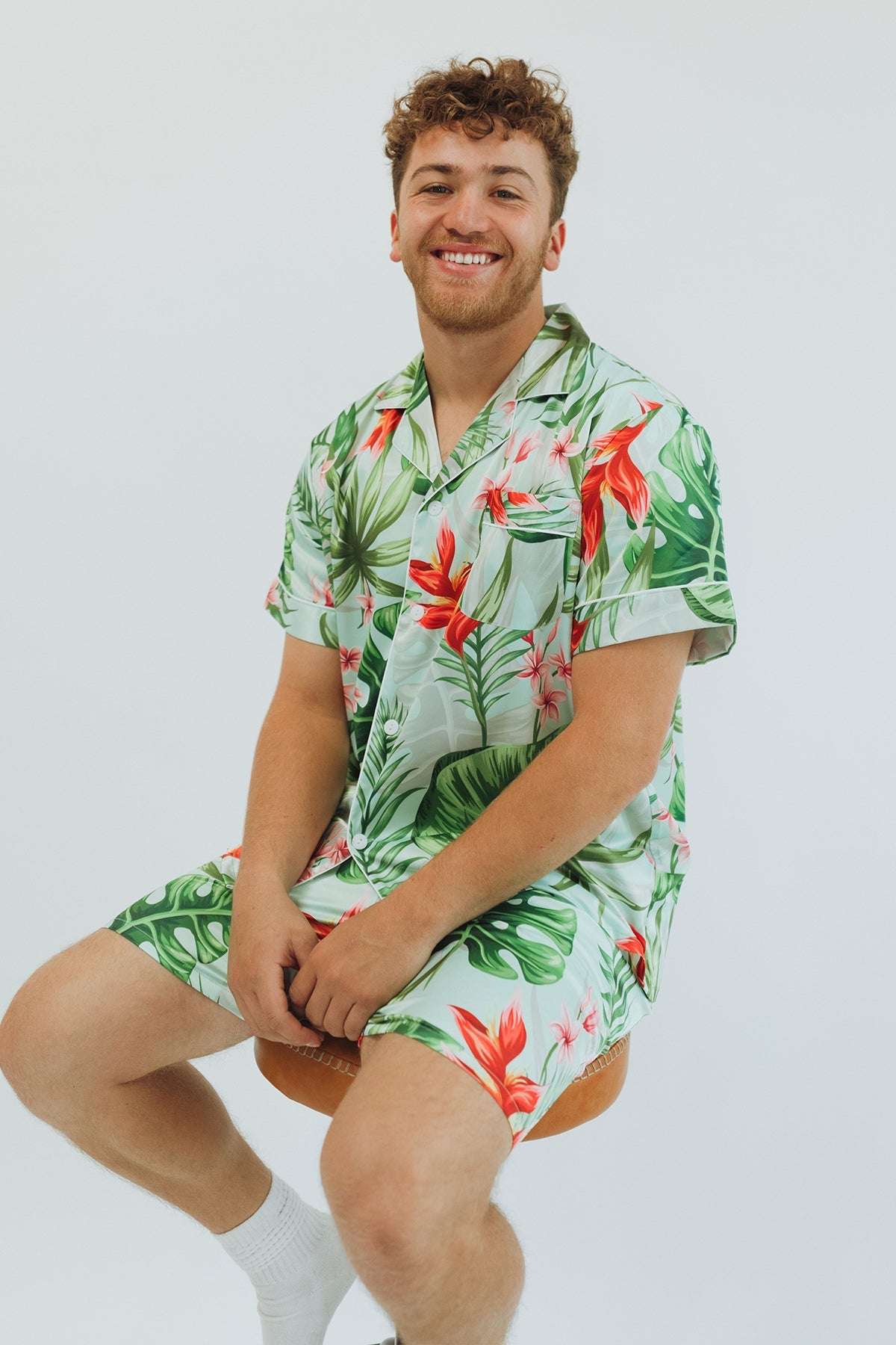 Men's Mint Tropical Pajama set by Spikes and Seams