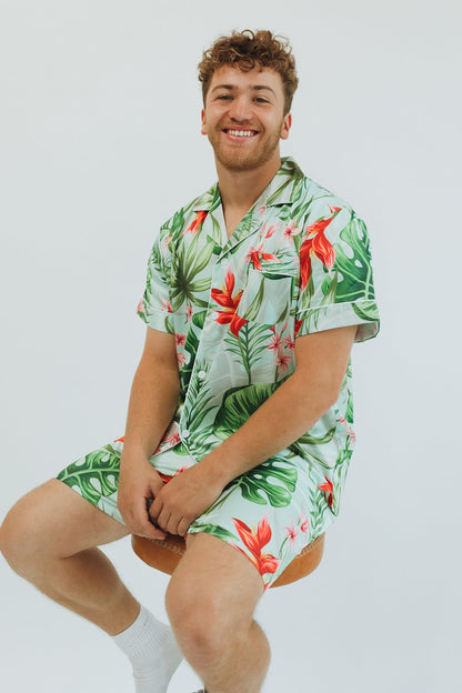 Men's Mint Tropical Pajama set by Spikes and Seams