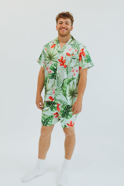 Men's Mint Tropical Pajama set by Spikes and Seams