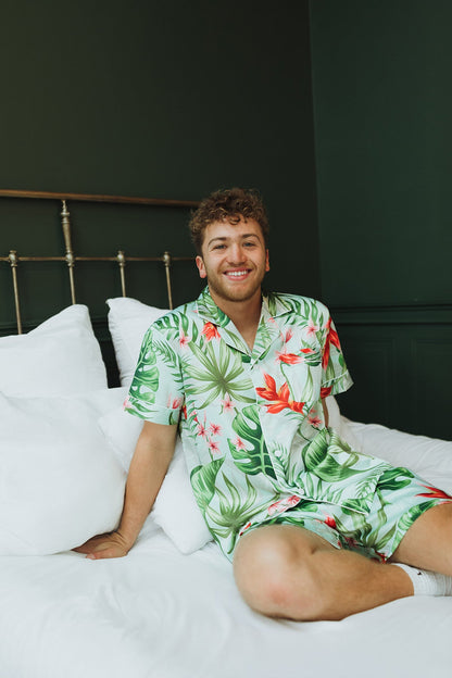 Men's Mint Tropical Pajama set by Spikes and Seams