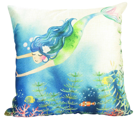 Mermaid Art Throw Pillow