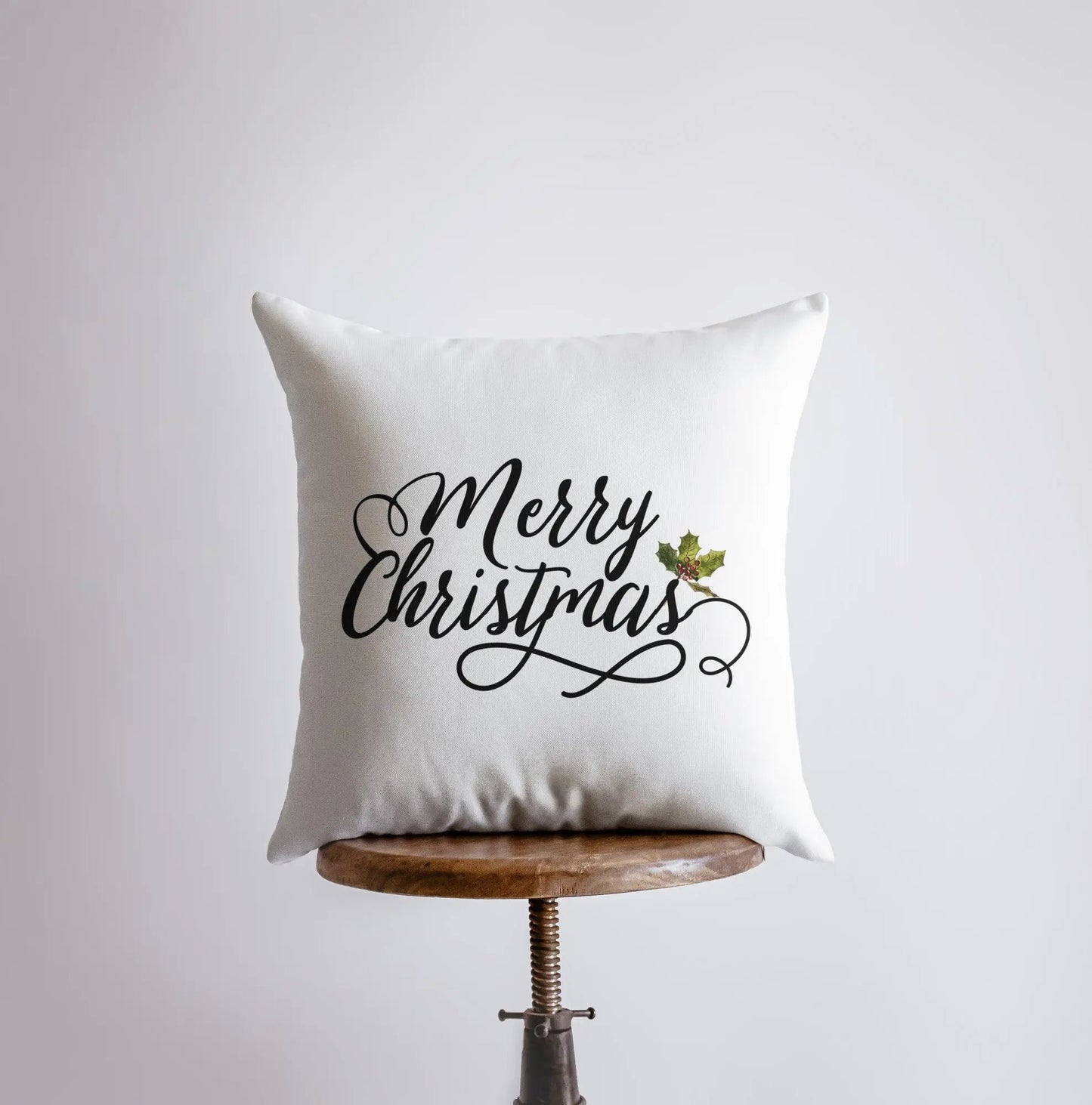 Merry Christmas Mistletoe Throw Pillow