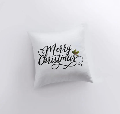 Merry Christmas Mistletoe Throw Pillow