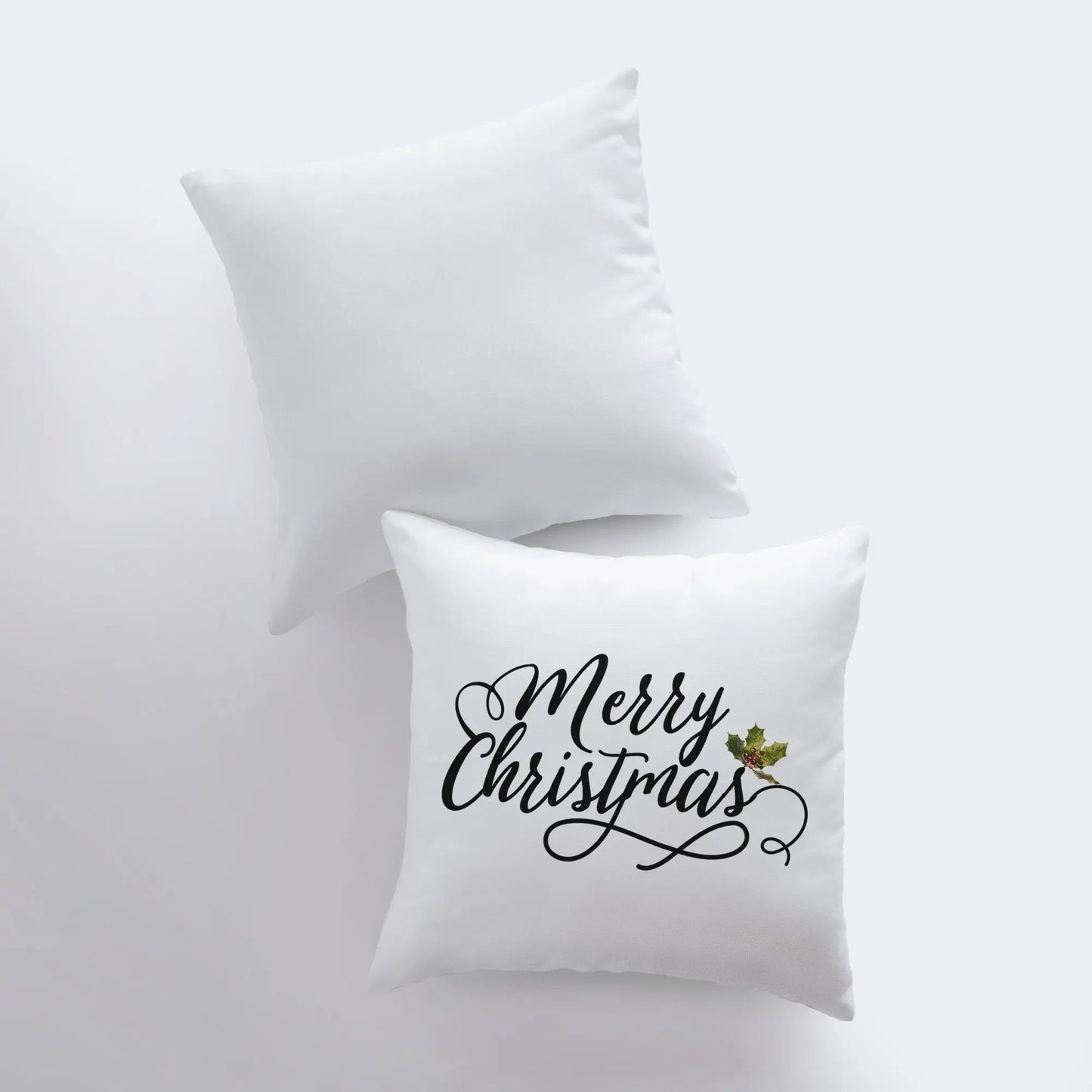 Merry Christmas Mistletoe Throw Pillow