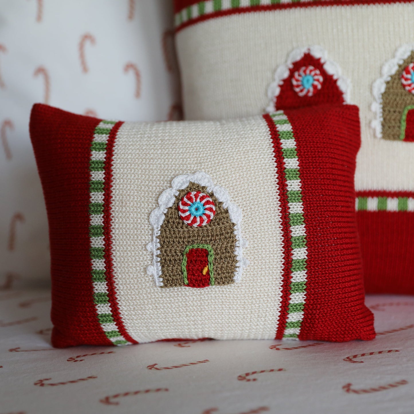 Gingerbread House Mini Pillow by Melange Collection