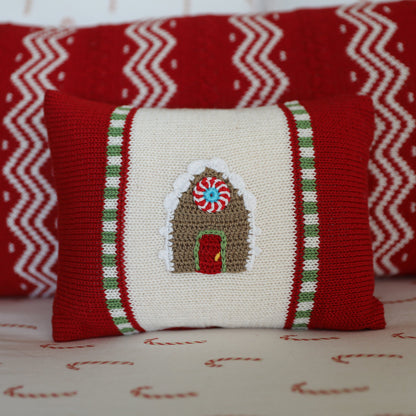 Gingerbread House Mini Pillow by Melange Collection