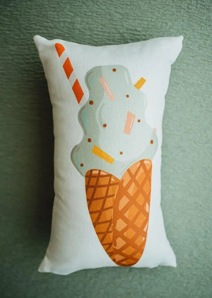 Mint Chocolate Chip Throw Pillow