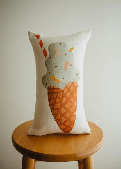 Mint Chocolate Chip Throw Pillow