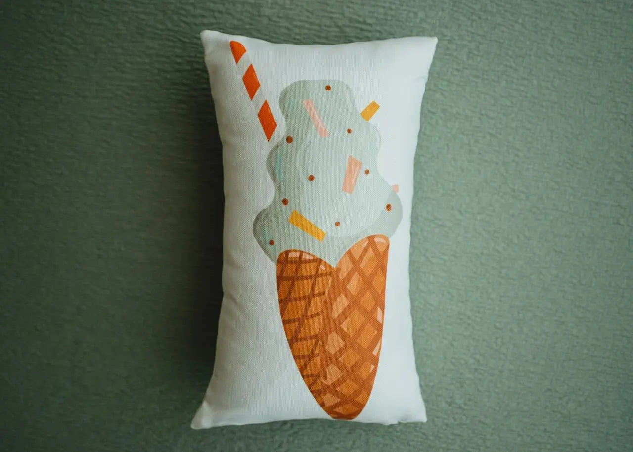 Mint Chocolate Chip Throw Pillow