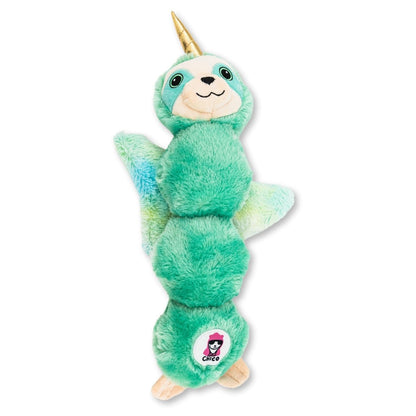 Winged Mint Sloth Magical Creature Squeaking Plush Dog Toy