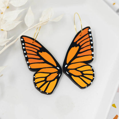 Monarch Butterfly Hoops by LE CHIC MIAMI