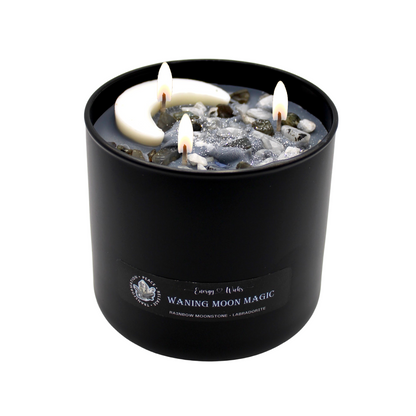 Waning Moon Magic Candle – Mystical Candle for Release & Reflection
