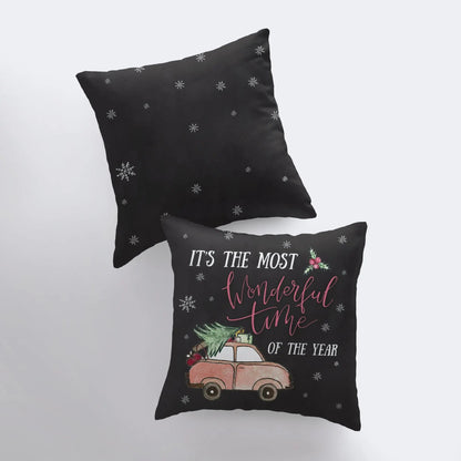 Most Wonderful Time of the Year Throw Pillow