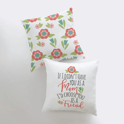 Mom Friend Throw Pillow