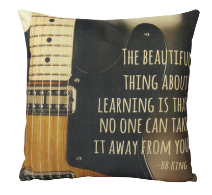 BB King Blues Throw Pillow