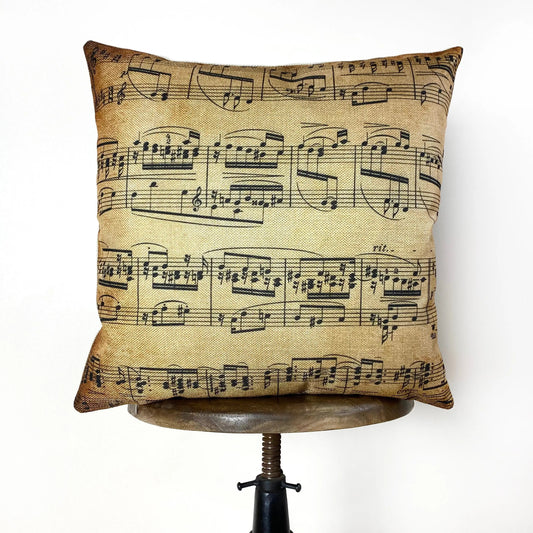 Music Notes Throw Pillow