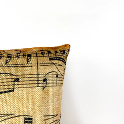 Music Notes Throw Pillow