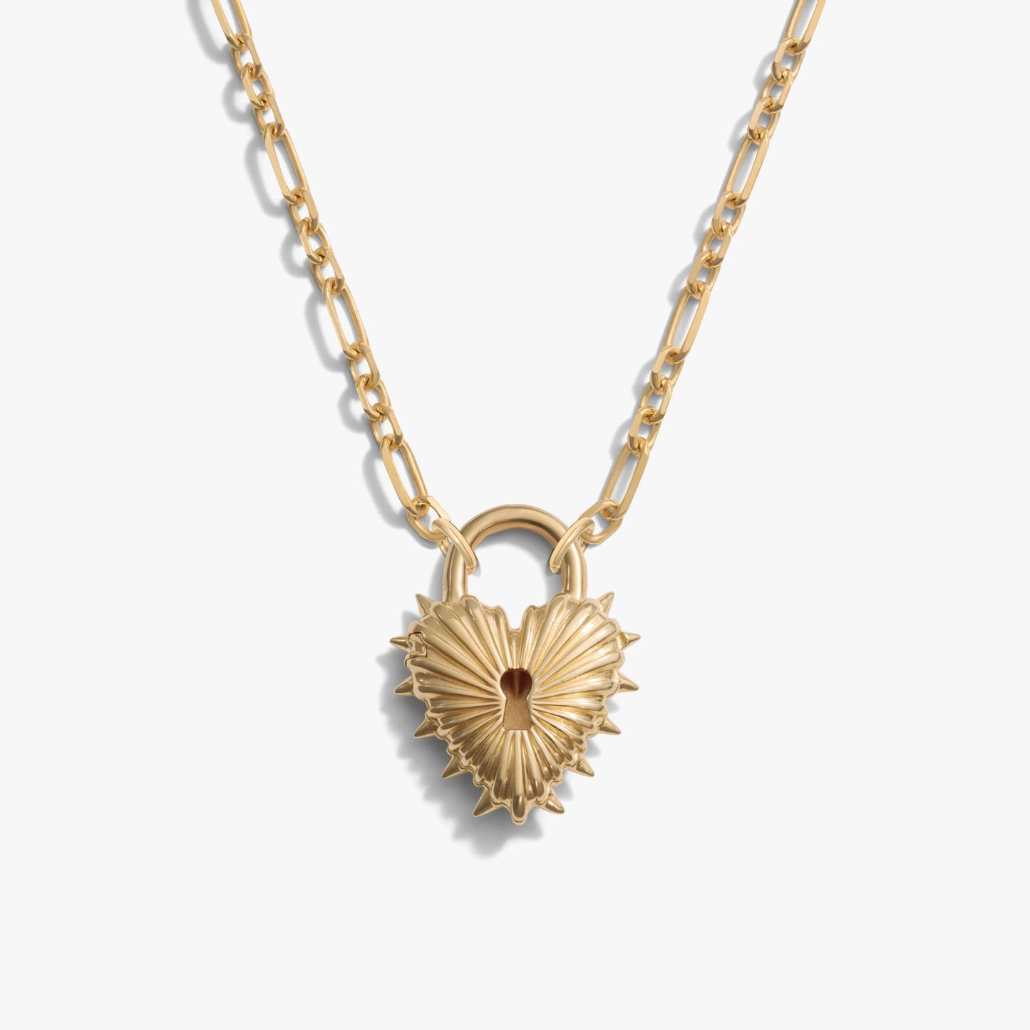 Spiked Heart Locket Statement Necklace