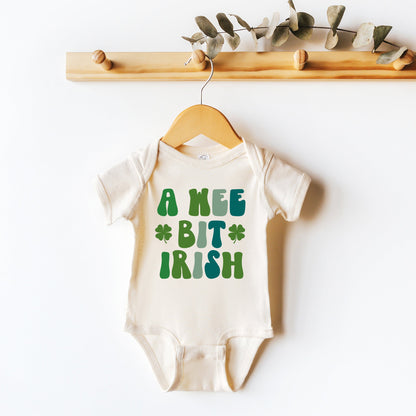 A Wee Bit Irish | Baby Graphic Short Sleeve Onesie by The Juniper Shop