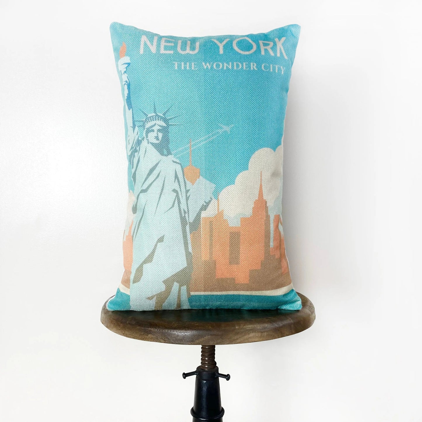 New York Adventure Time Throw Pillow