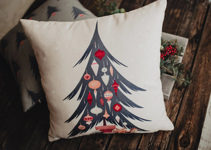 Nordic Christmas Tree Throw Pillow