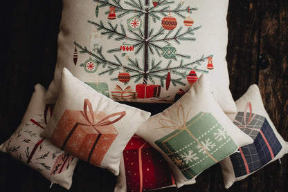 Nordic Christmas Tree Throw Pillow