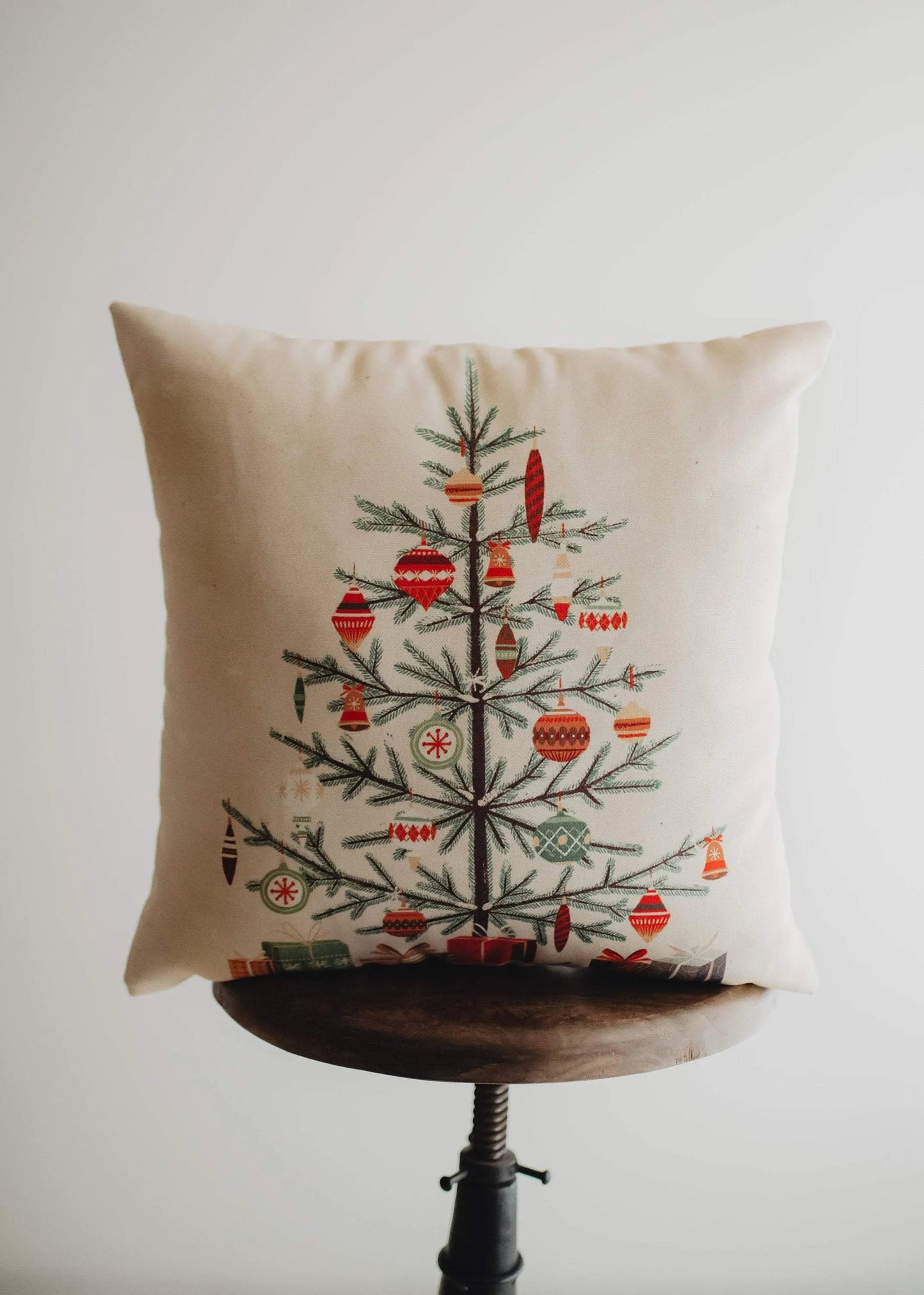 Nordic Pine Christmas Tree Throw Pillow