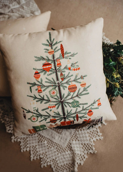 Nordic Pine Christmas Tree Throw Pillow