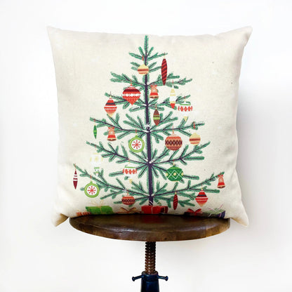 Nordic Pine Christmas Tree Throw Pillow