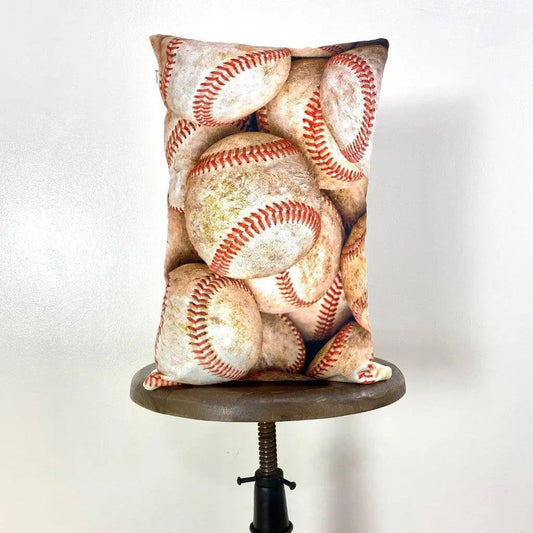 Old Baseballs Throw Pillow