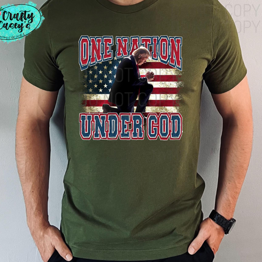 One Nation Under God Trump 45 Tee