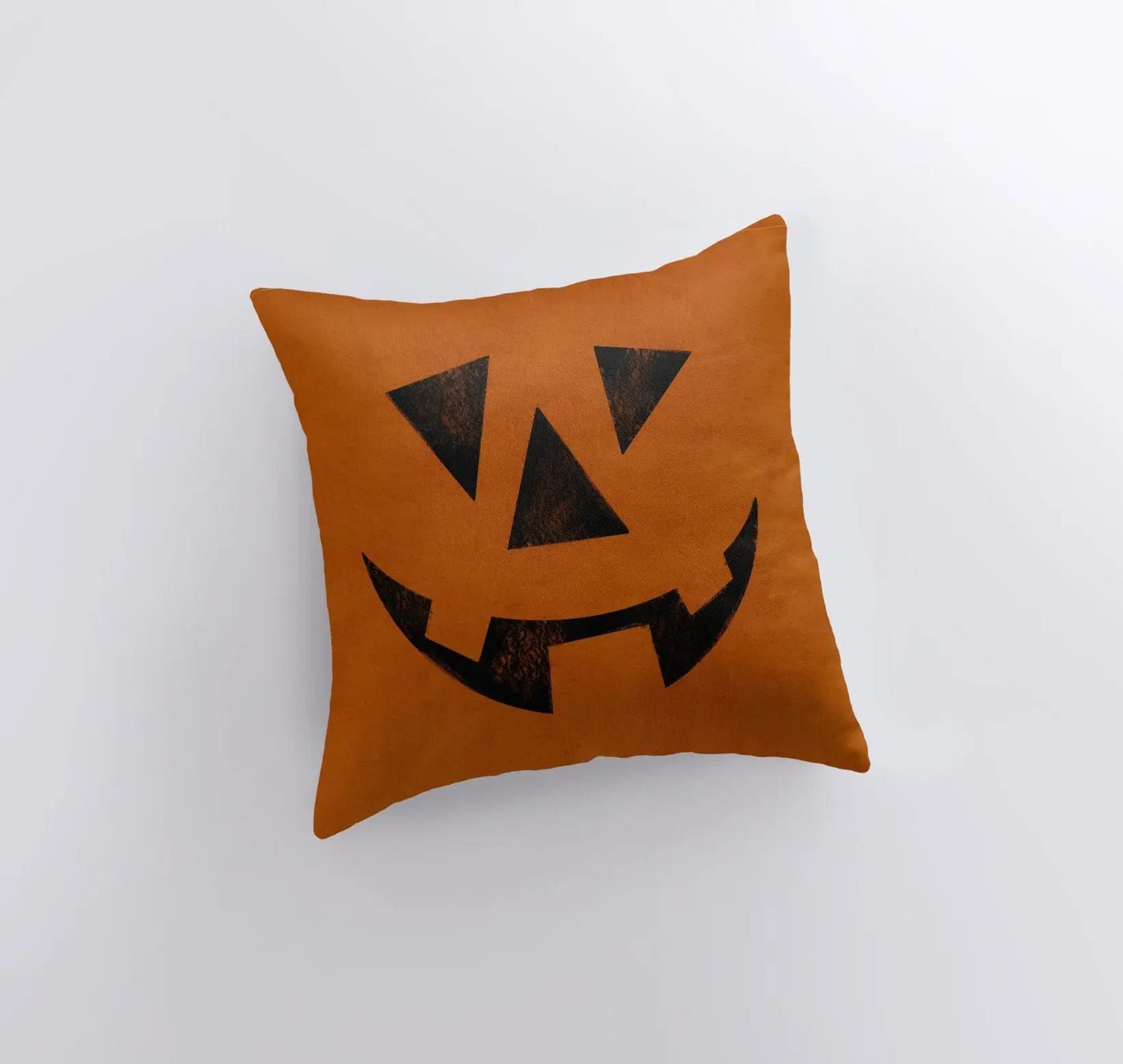 Orange Jack O Lantern Throw Pillow