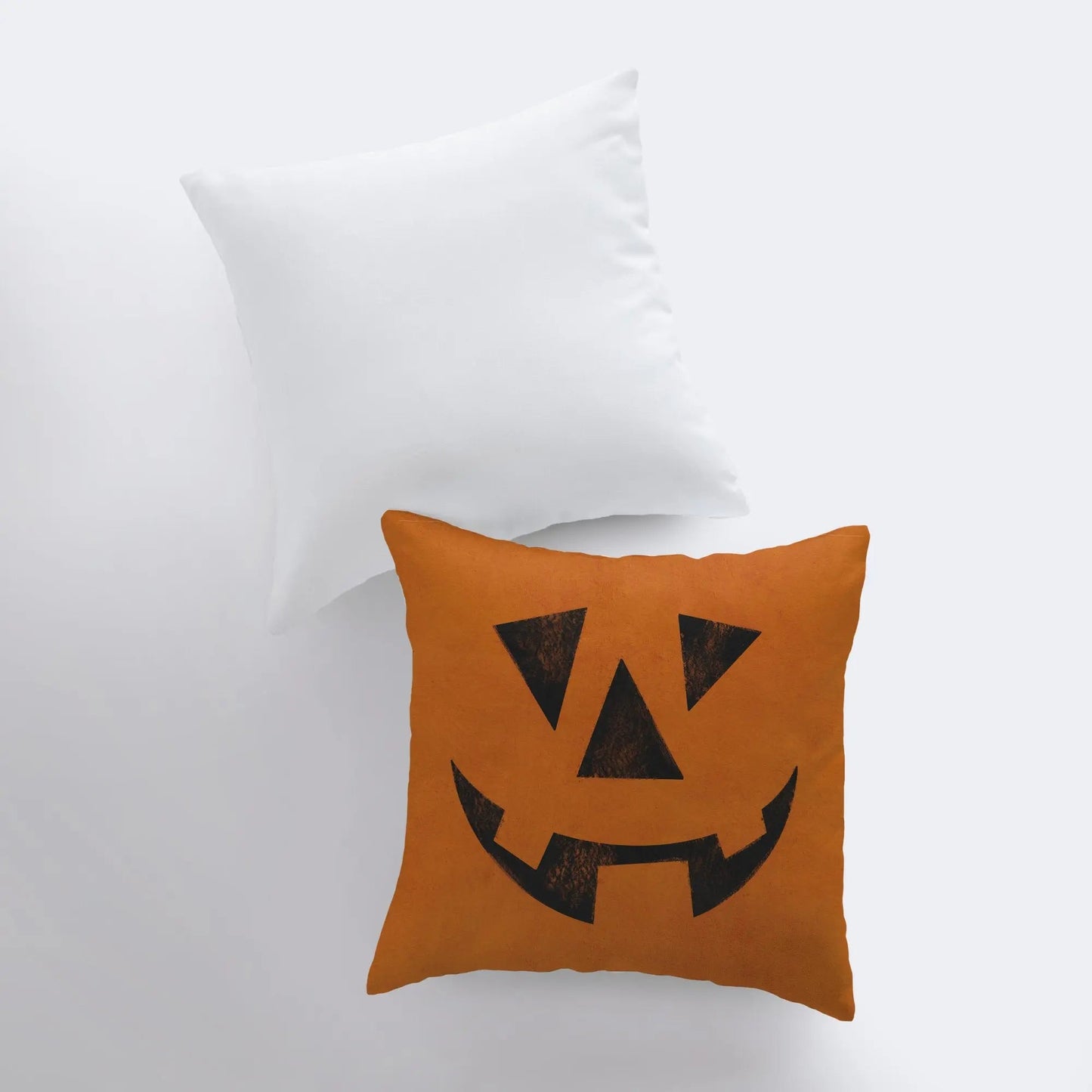 Orange Jack O Lantern Throw Pillow