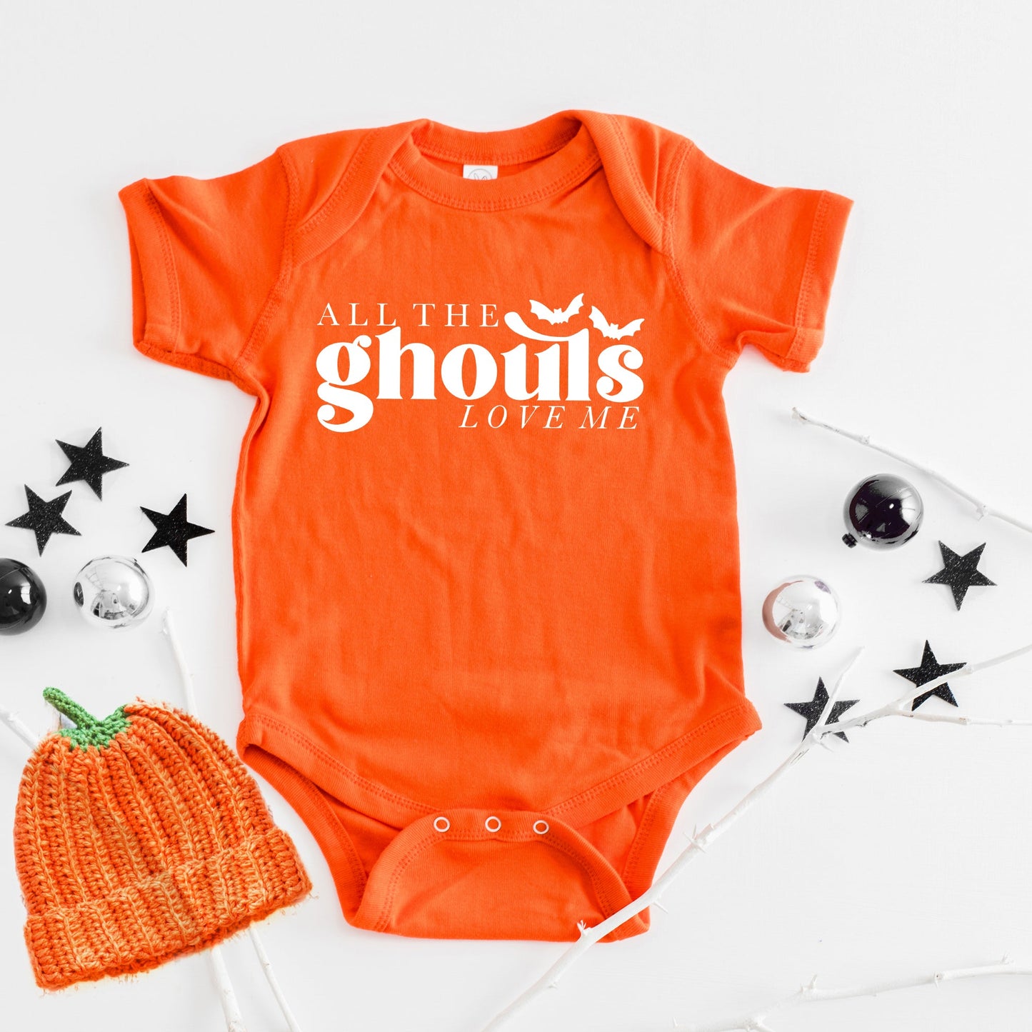 All The Ghouls Love Me | Baby Graphic Short Sleeve Onesie by The Juniper Shop