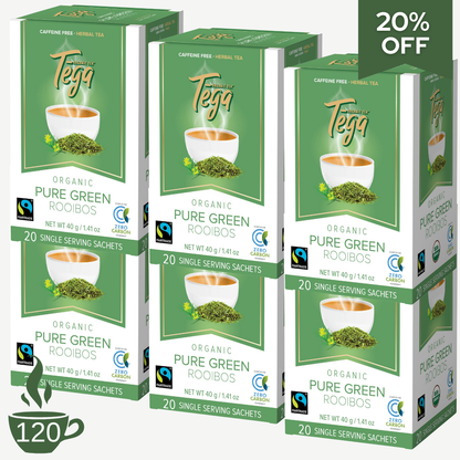 Green Rooibos Organic Fairtrade 20ct by TegaOrganicTea