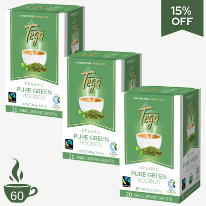 Green Rooibos Organic Fairtrade 20ct by TegaOrganicTea