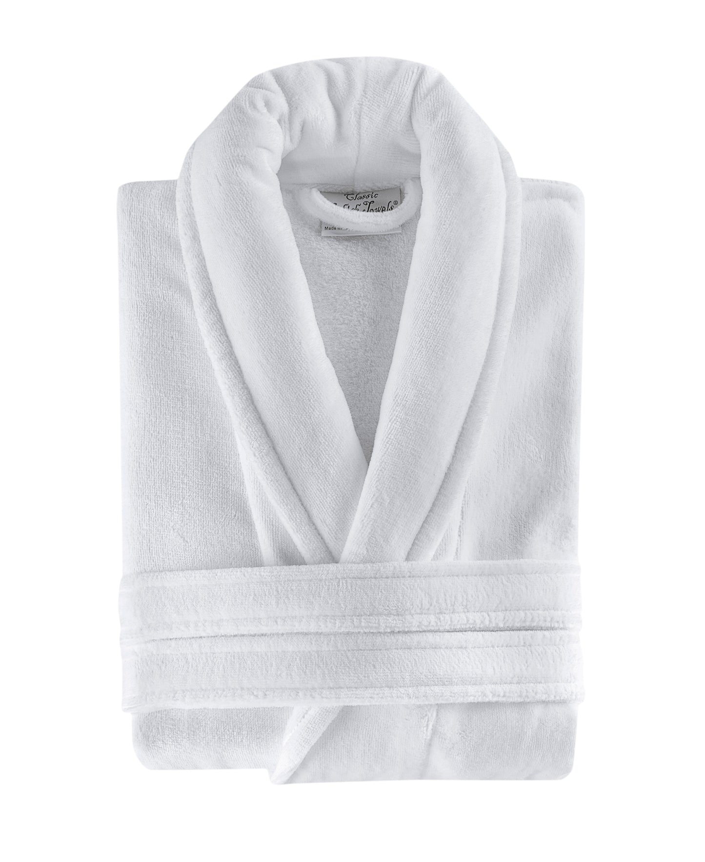 Unisex Luxury Plush Velour Premium Cotton Bathrobe (Single Pack) by Classic Turkish Towels