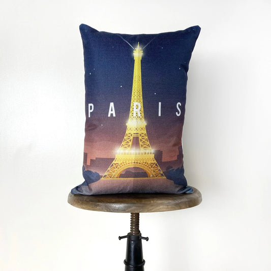 Paris Adventure Time Throw Pillow