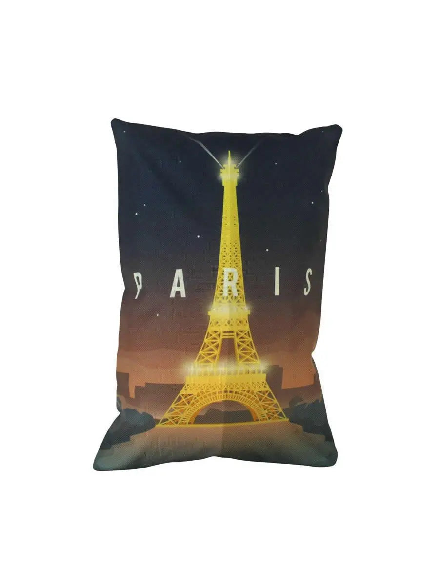 Paris Adventure Time Throw Pillow