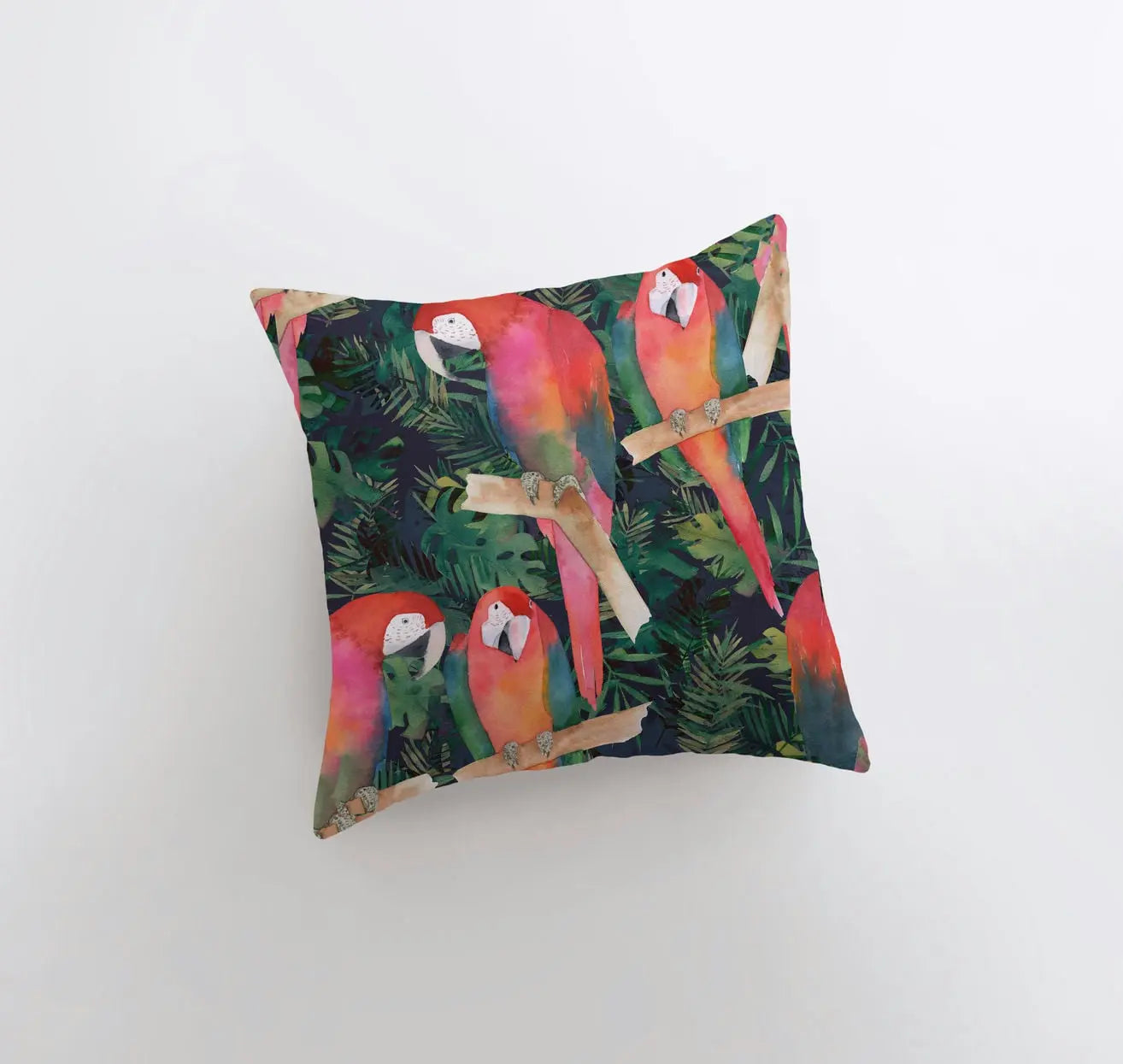 Parrots Throw Pillow