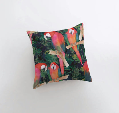 Parrots Throw Pillow