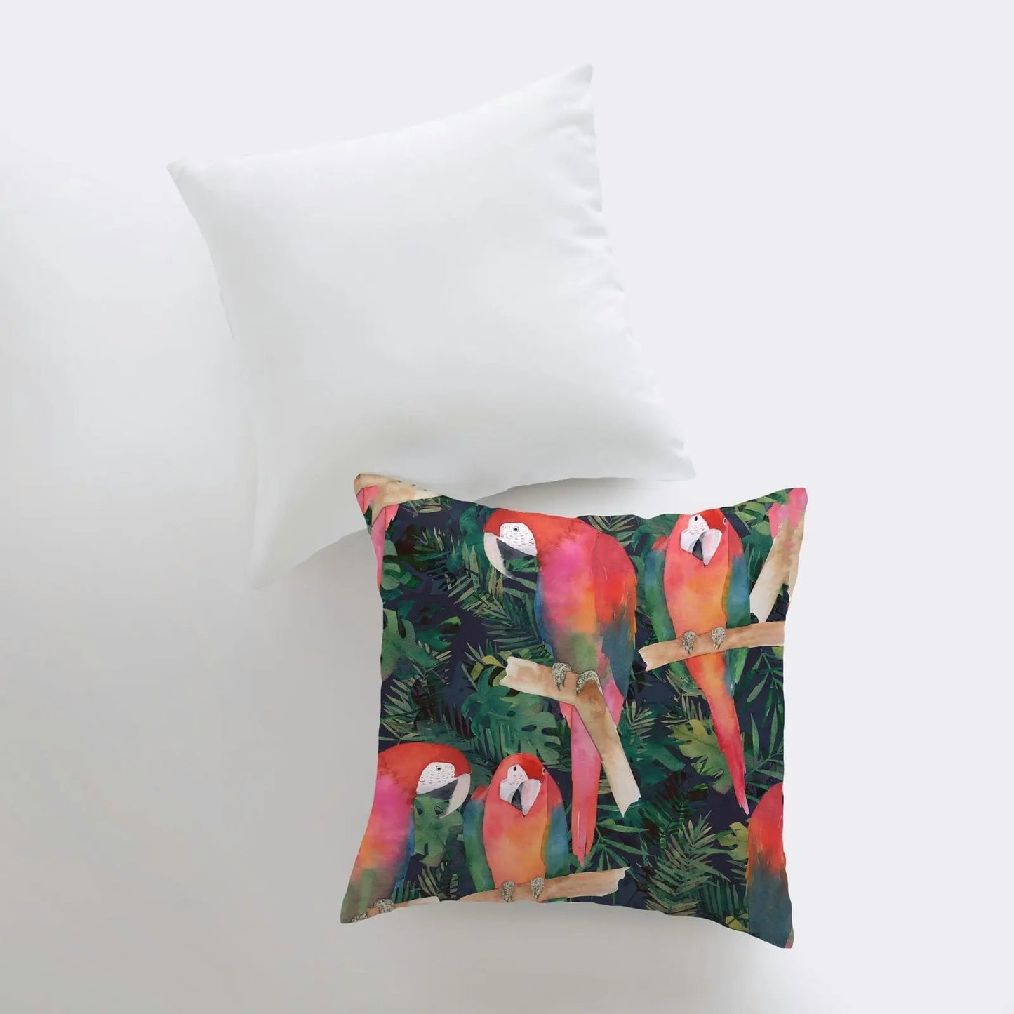 Parrots Throw Pillow