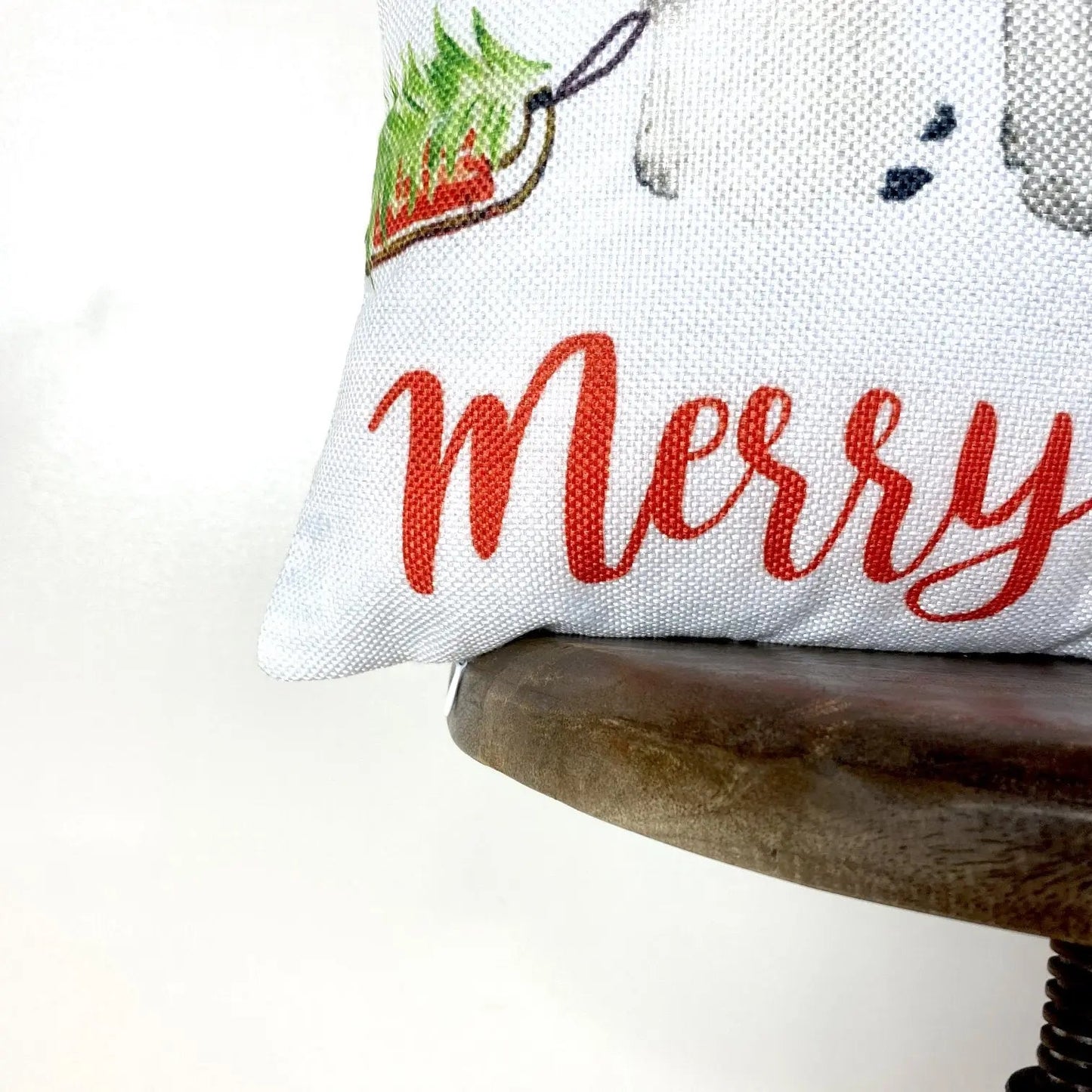 Penguin Merry Christmas Throw Pillow