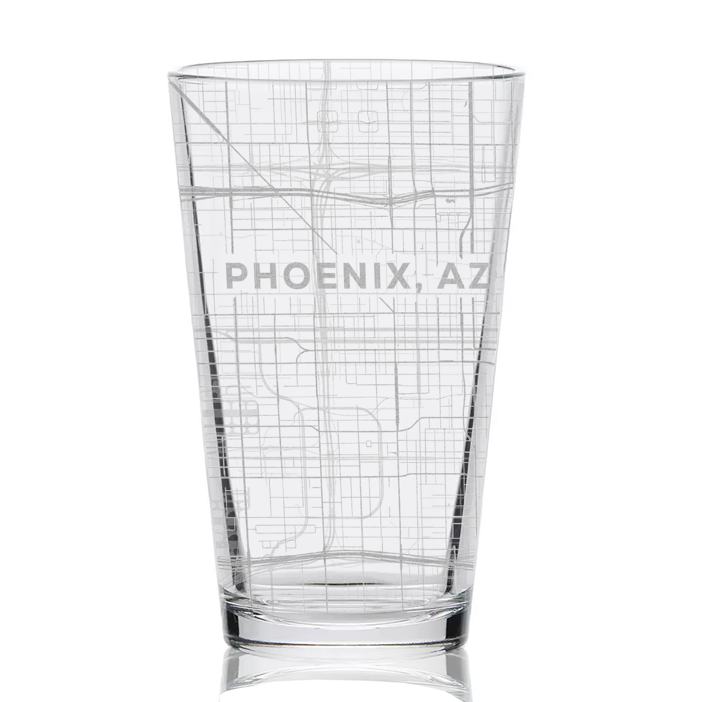 Phoenix, AZ Map Pint Glass