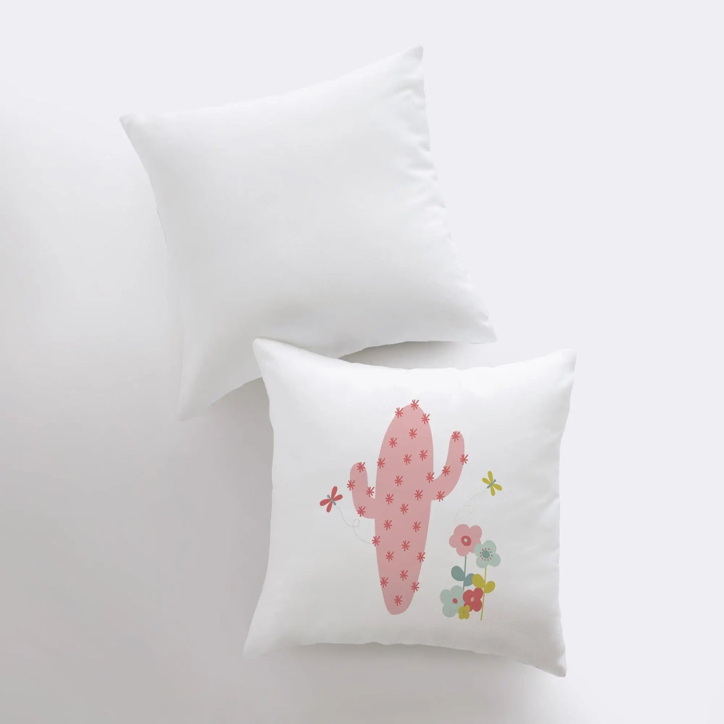 Pink Cactus Throw Pillow