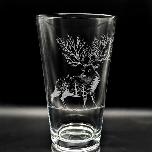 Double Exposure Animals Pint Glasses